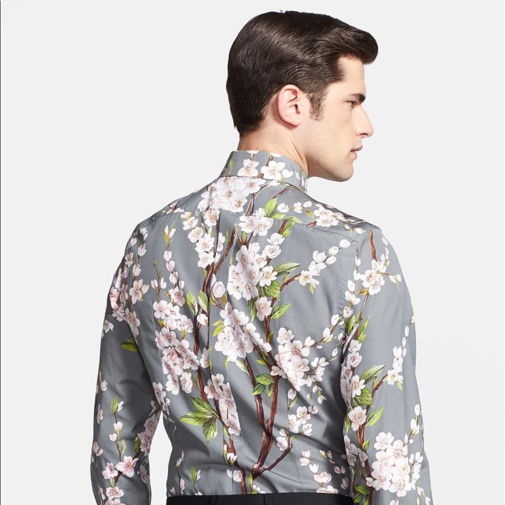 Dolce & Gabbana runway cherry blossom dress shirt - Picture 2 of 3